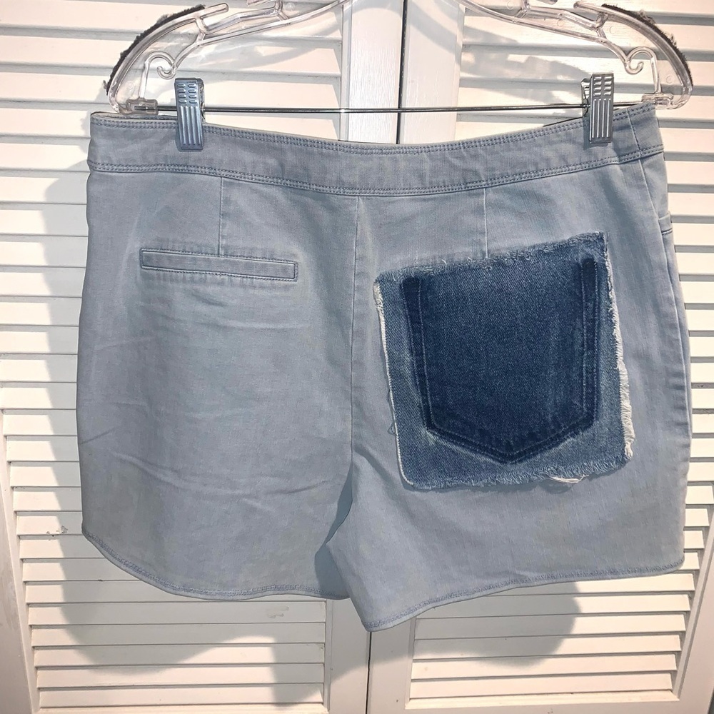 Patchwork Jean Shorts light wash Women’s Size 12T - Picture 5 of 5